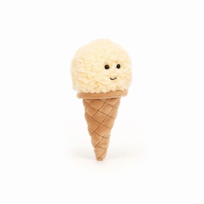 Jellycat Irresistible Ice Cream Vanilla New Zealand | VQPKI4967